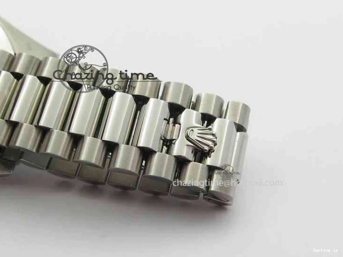 0109 Day Date 40mm SS BP Maker Best Edition Diamond Bezel Black Dial On SS Bracelet ETA Unique 3693